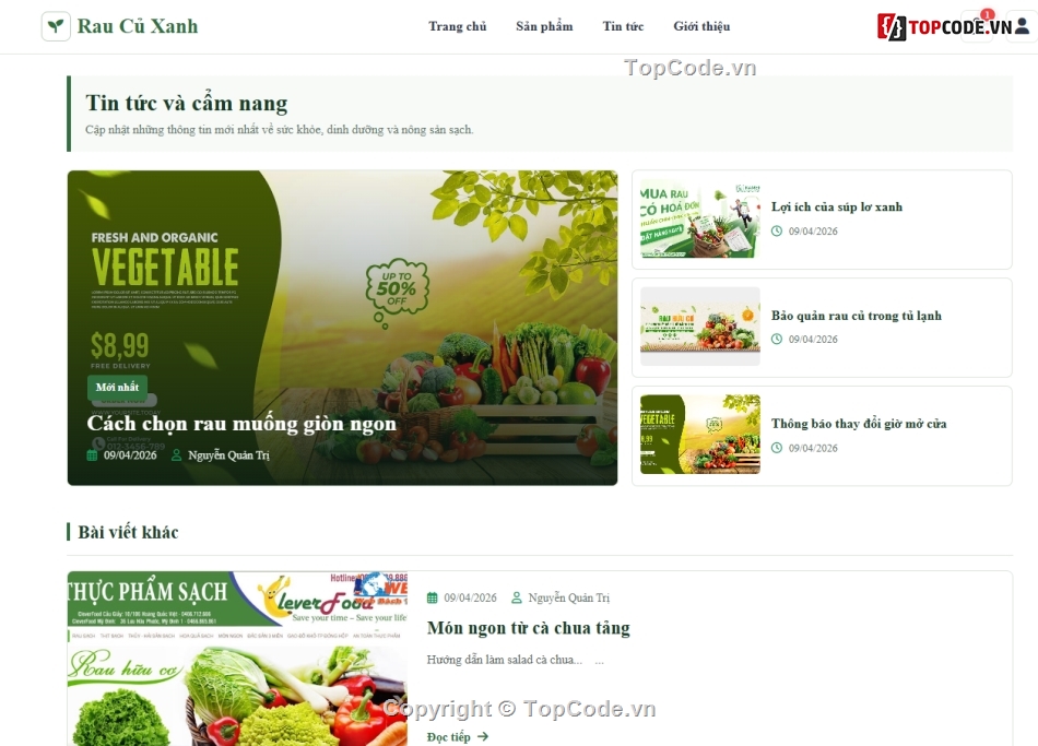 Website bán rau,bán rau củ,rau củ